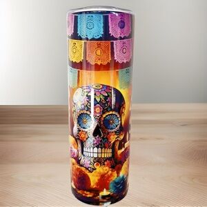 Colorful Sugar Skull Tumbler